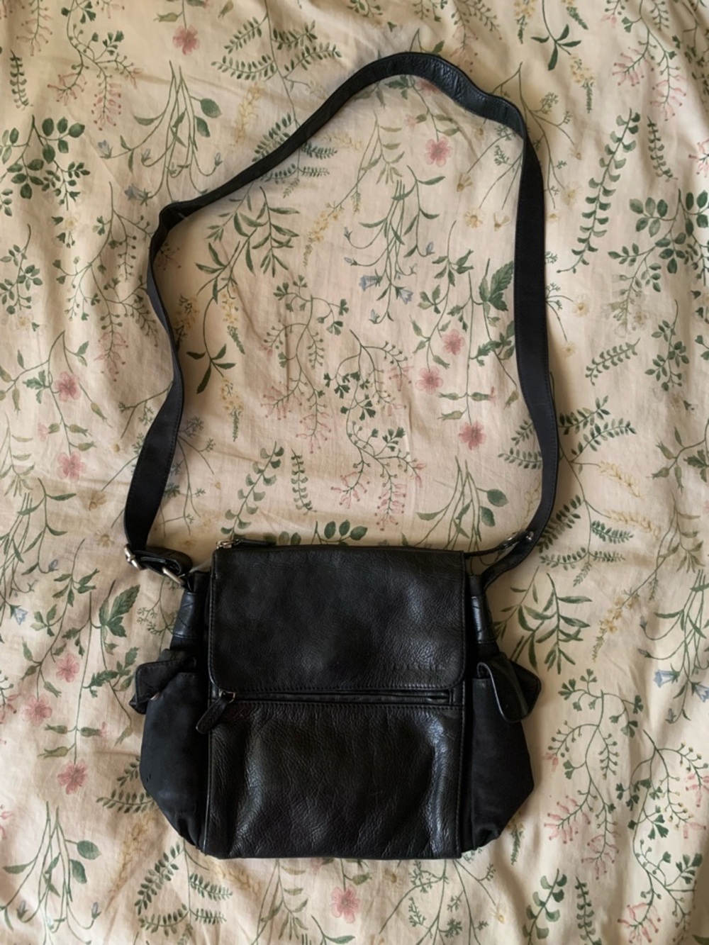 Fossil black Leather Crossbody bag